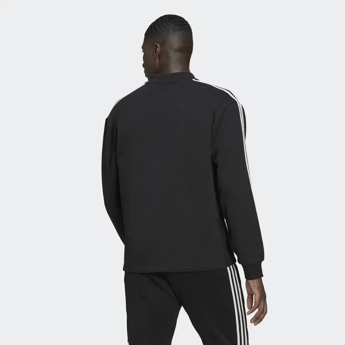 Adidas Adicolor 3-Stripes Long Sleeve Polo Sweatshirt. 3