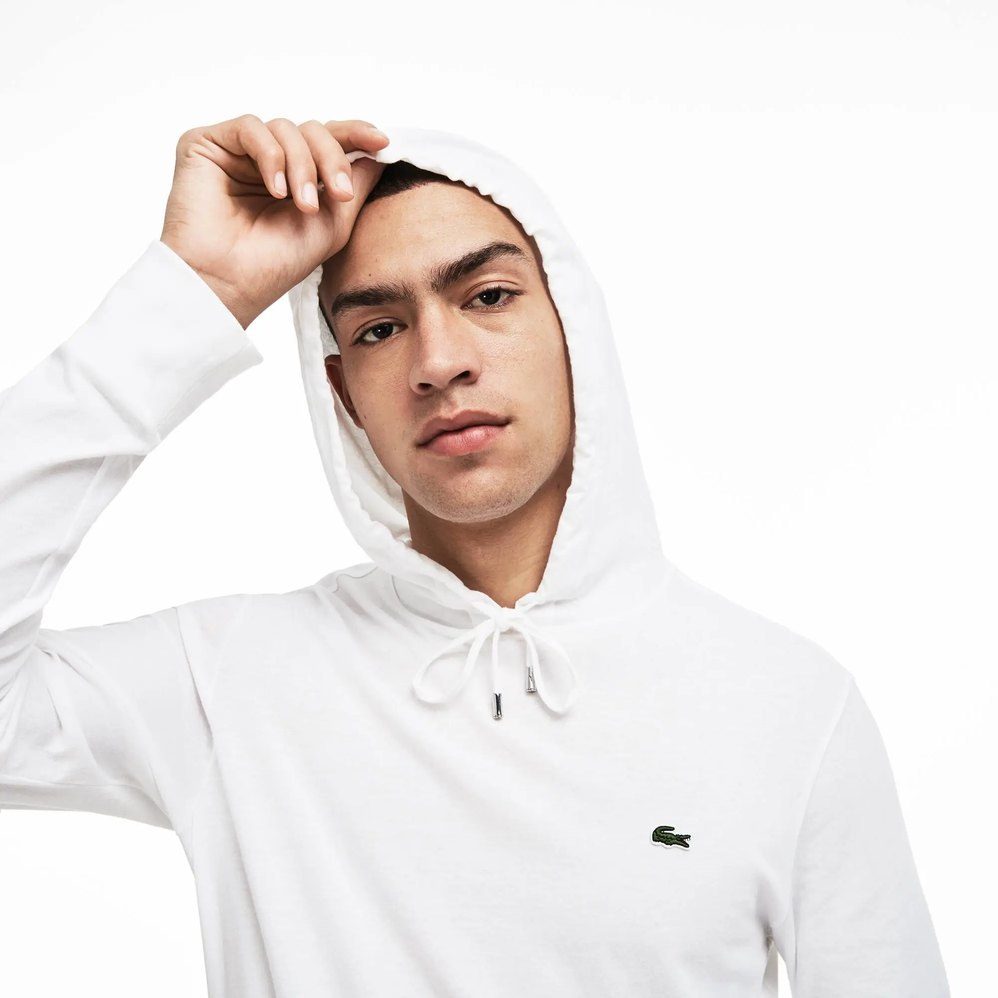Lacoste Men's Cotton Jersey Hooded T-Shirt. 1 Lacoste Men's Cotton Jersey Hooded T-Shirt. 1