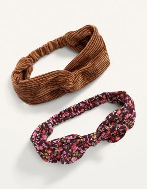 Old Navy Fabric-Covered Head Wrap 2-Pack for Women multi