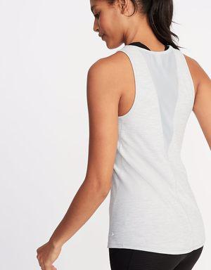 Breathe ON Mesh-Back Tank Top for Women gray