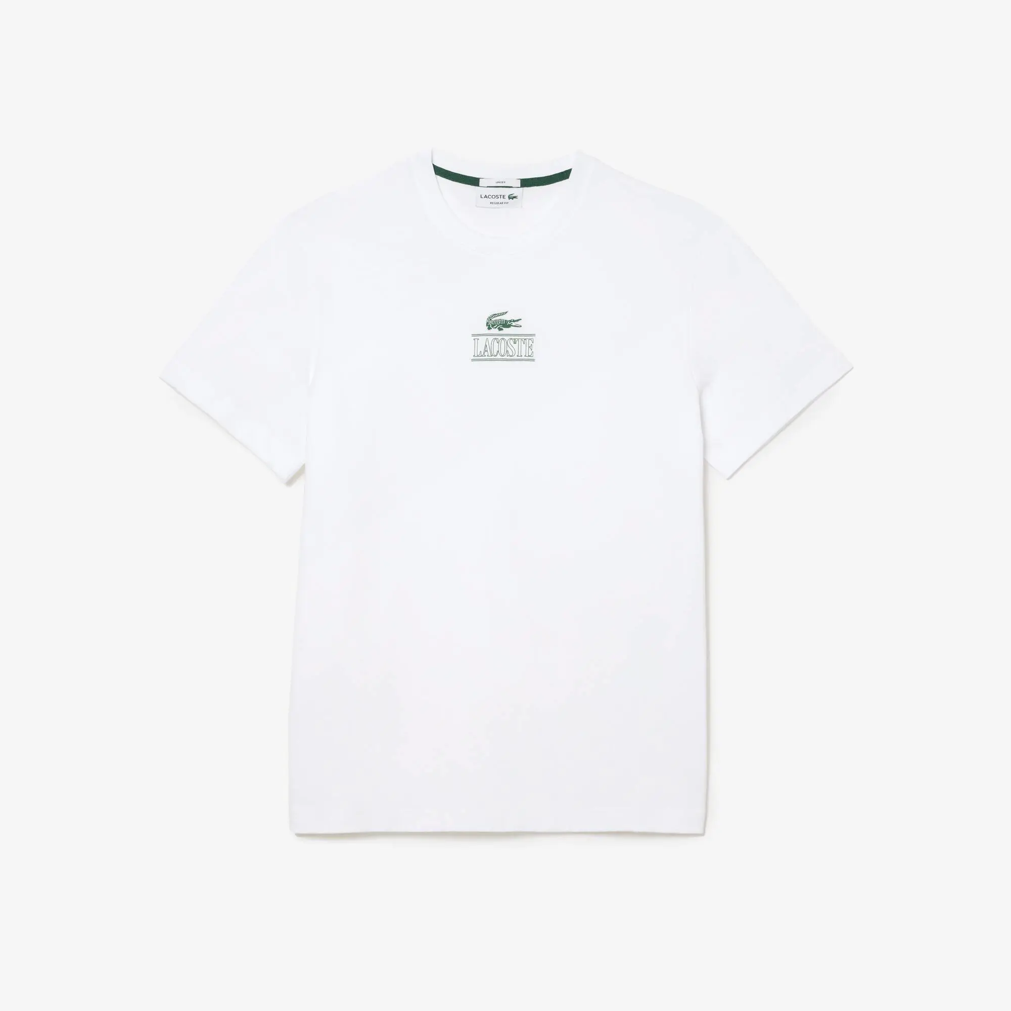 Lacoste Unisex Regular Fit Cotton Jersey Branded T-Shirt. 2 Lacoste Unisex Regular Fit Cotton Jersey Branded T-Shirt. 2