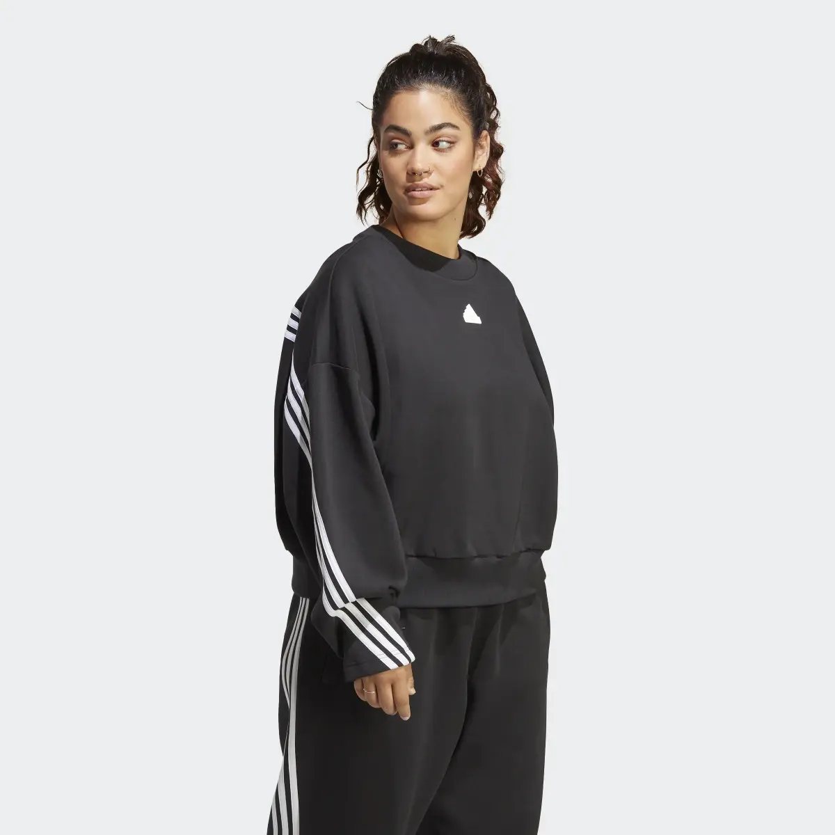 Adidas Future Icons 3-Streifen Sweatshirt – Große Größen. 3