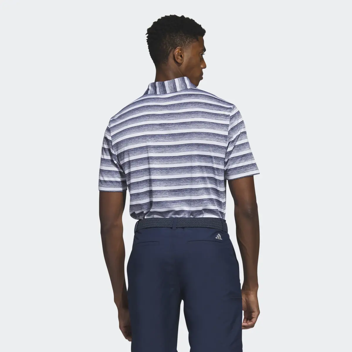 Adidas Two-Color Striped Polo Shirt. 3