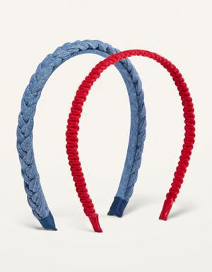 Old Navy Braided Headband 2-Pack for Women blue
