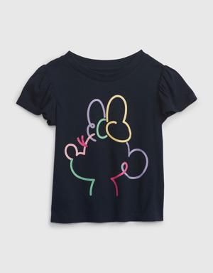 %100 Organik Pamuk Disney Flutter Kol T-Shirt