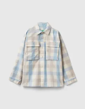 check shirt in stretch cotton