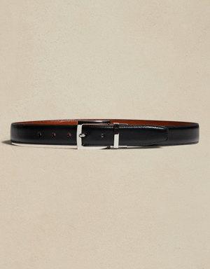 Reversible Leather Belt black