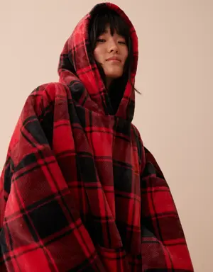 Buffalo Plaid Soft Plush Oversized Hoodie