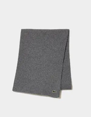 Lacoste Unisex Lacoste Ribbed Wool Scarf