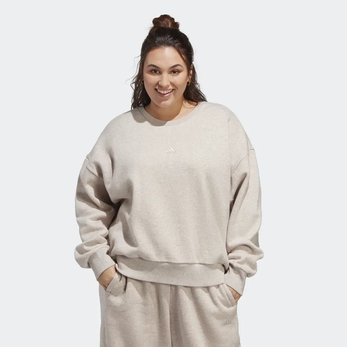 Adidas ALL SZN Fleece Sweatshirt (Plus Size). 2