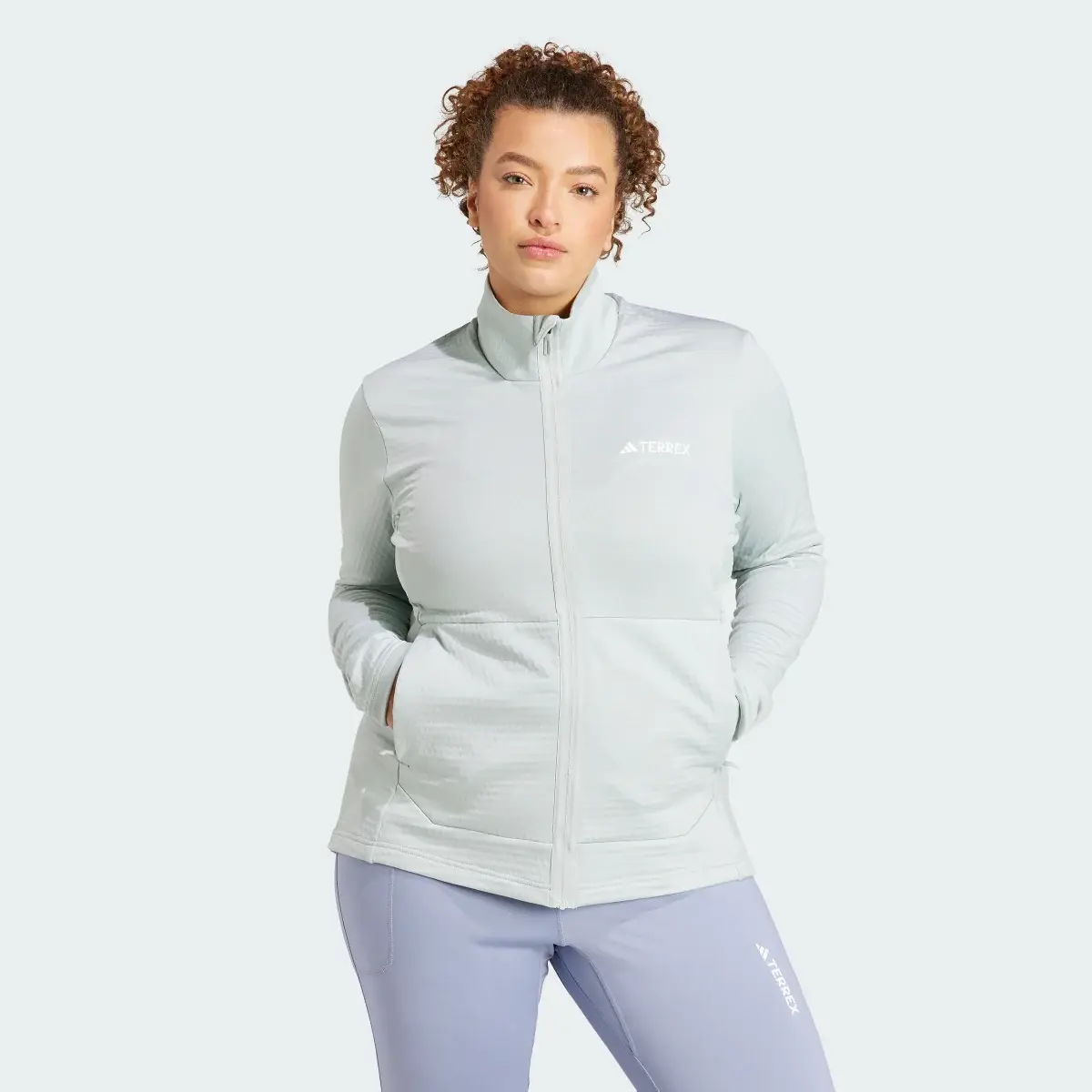 Adidas Terrex Multi Light Fleece Full-Zip Jacket (Plus Size). 2