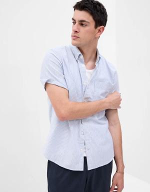 Gap Oxford Shirt in Standard Fit with In-Conversion Cotton blue
