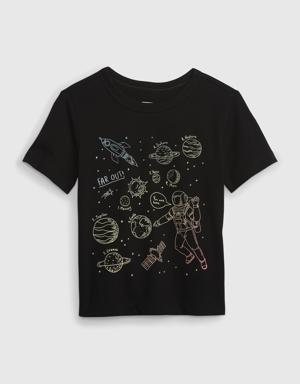 Gap Toddler 100% Organic Cotton Mix and Match Graphic T-Shirt black