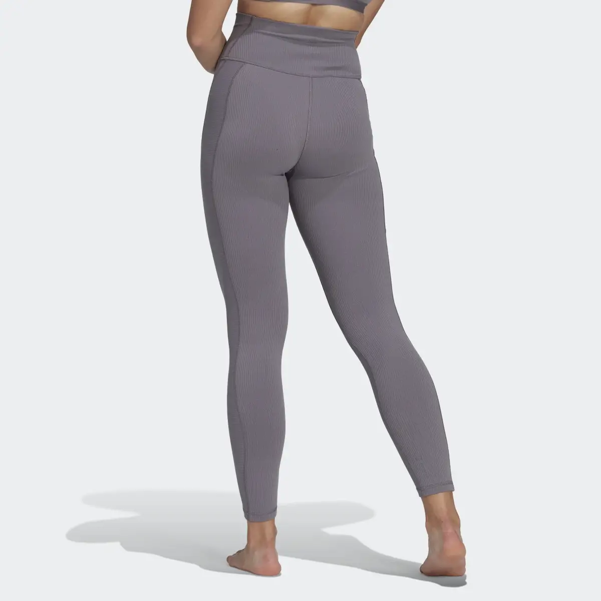 Adidas Yoga Studio Luxe Wind Super-High-Waisted Rib Leggings. 2