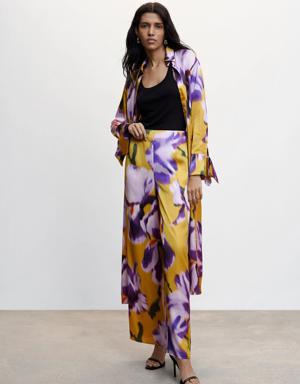 Floral palazzo trousers