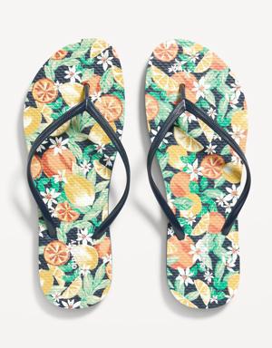 Old Navy Printed Flip-Flop Sandals for Women (Partially Plant-Based) pink