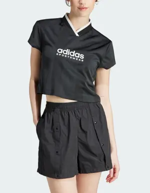 Adidas T-shirt Tiro Colorblock Crop