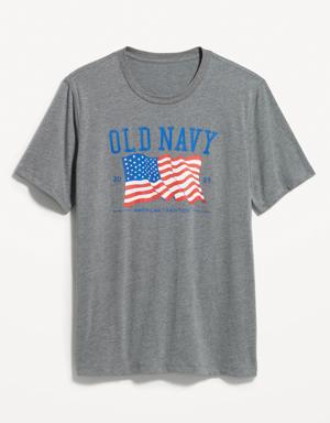 Matching "Old Navy" Flag Graphic T-Shirt for Men gray