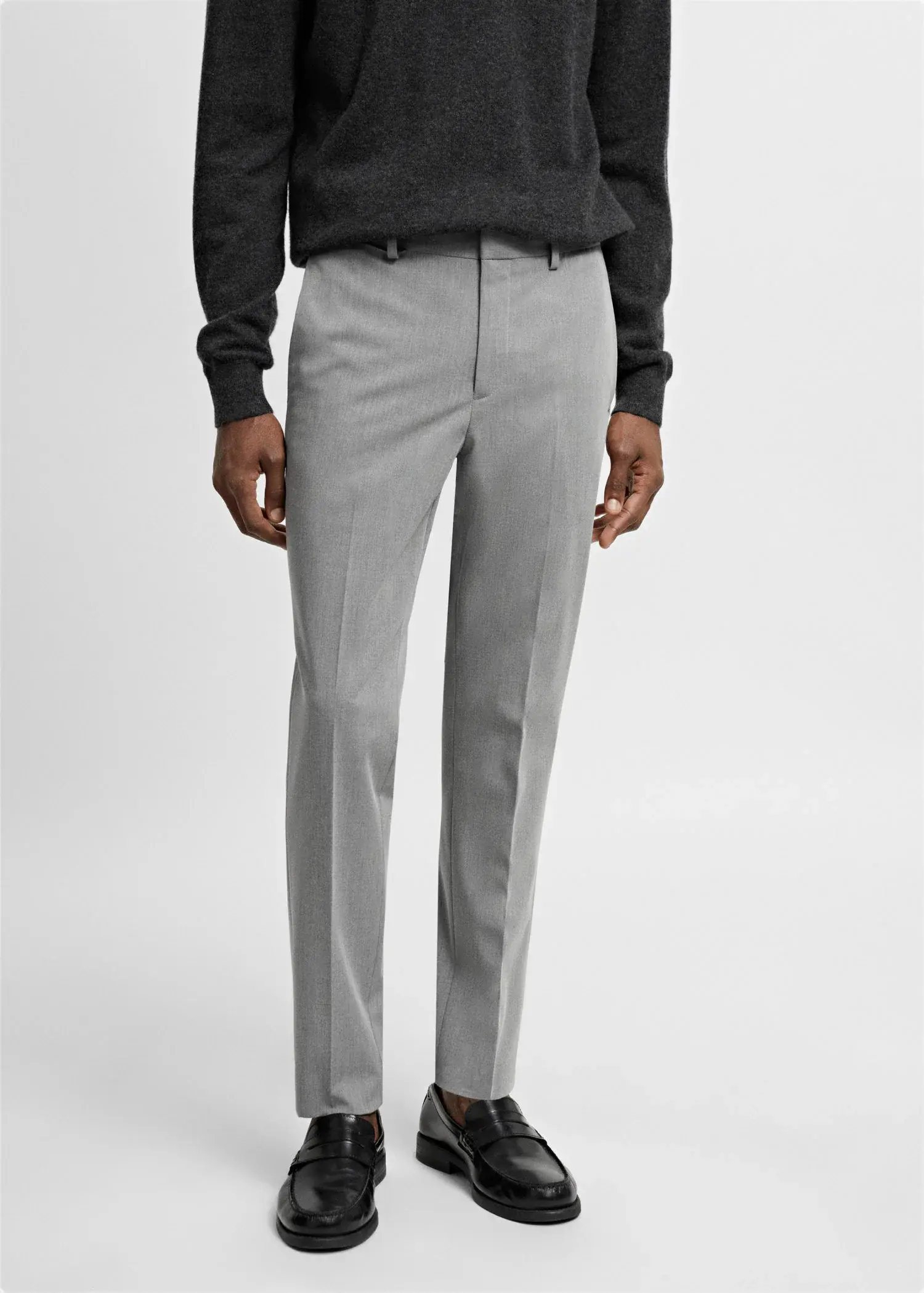 Mango Stretch fabric super slim-fit suit trousers. 2
