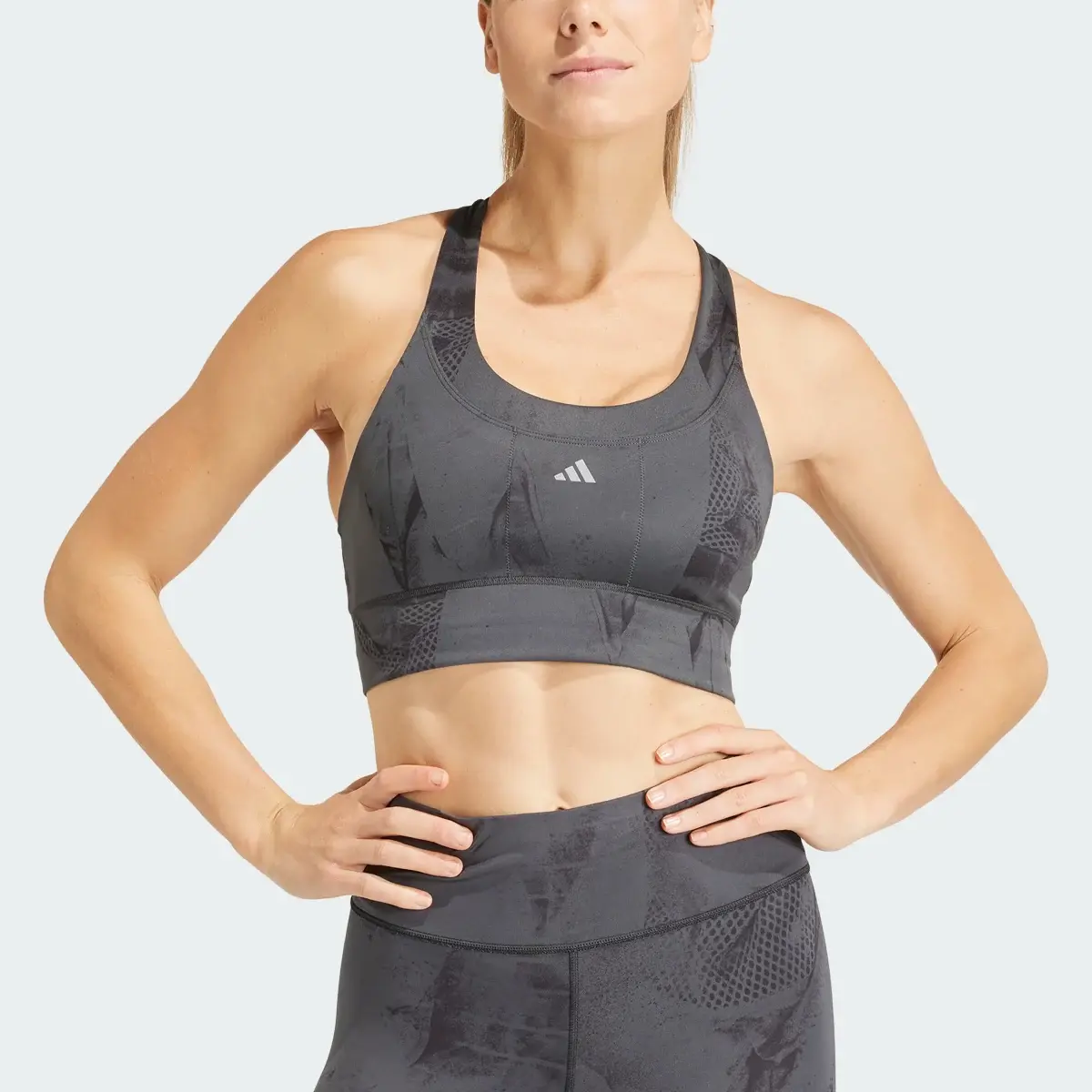 Adidas Brassière Run Pocket AOP Bra Iteration Maintien moyen. 1