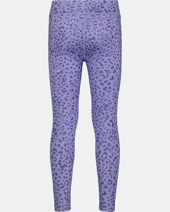 Under Armour Little Girls' UA Spotted Glitter Halftone Leggings. 2