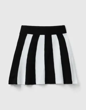 skirt with vertical stripes