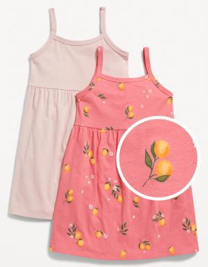 Old Navy Jersey-Knit Fit & Flare Cami Dress 2-Pack for Toddler Girls pink