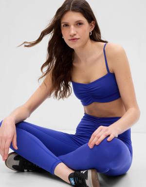 Gap Fit Power Low Impact Ruched Sports Bra blue