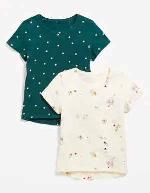 Softest Short-Sleeve T-Shirt Variety 2-Pack for Girls blue