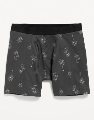Americana Star-Print Built-In Flex Boxer-Brief Underwear for Men -- 6.25-inch inseam white