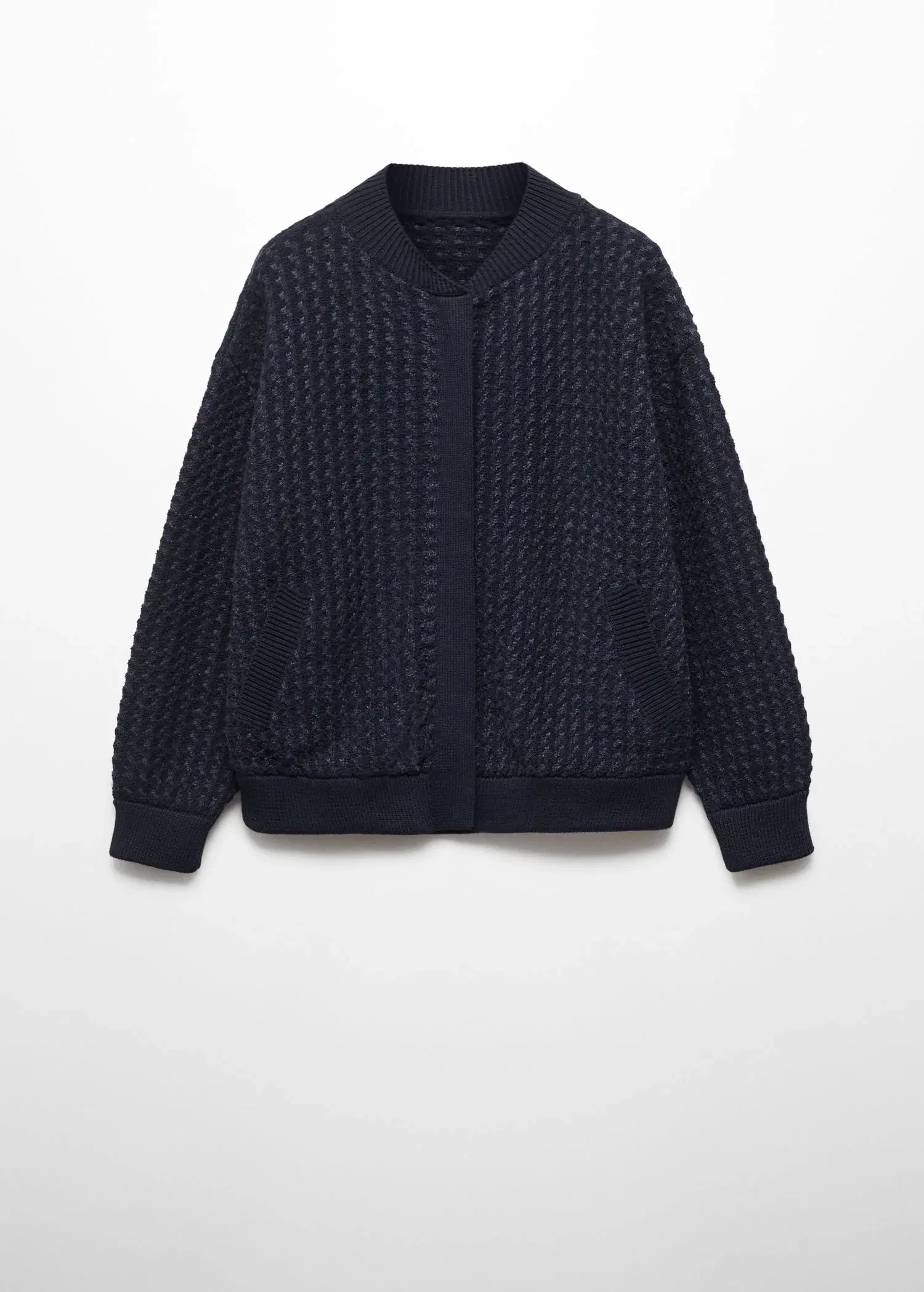 Mango Knitted bomber jacket. 1