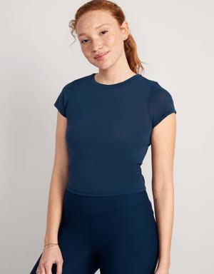 Old Navy PowerSoft Cropped T-Shirt for Women blue