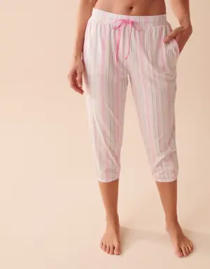 Striped Cotton Capris