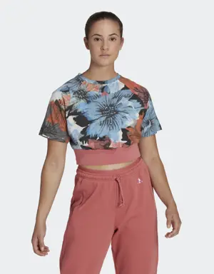 Allover Print Cropped T-Shirt