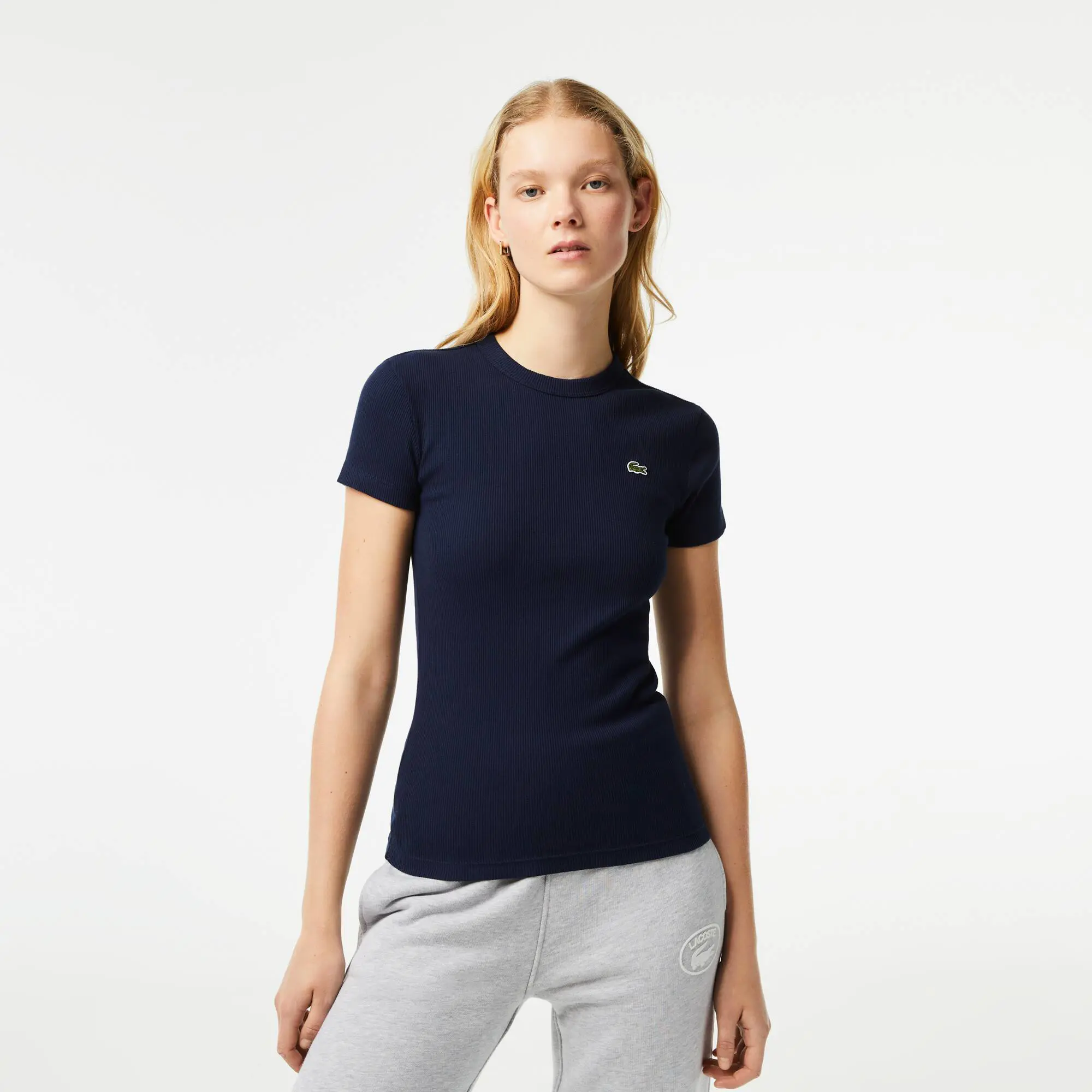 Lacoste Camiseta de mujer slim fit en algodón ecológico. 1