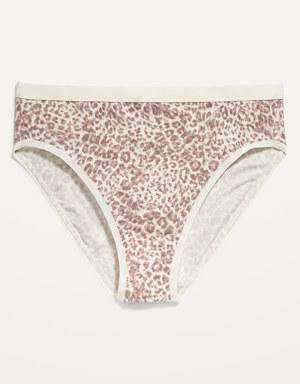 High-Rise Supima&#174 Cotton-Blend Bikini Underwear for Women