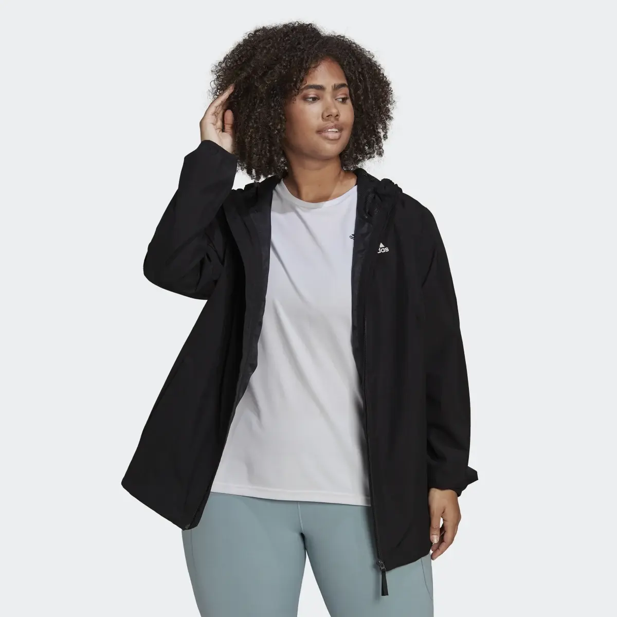 Adidas Essentials RAIN.RDY Jacket (Plus Size). 2