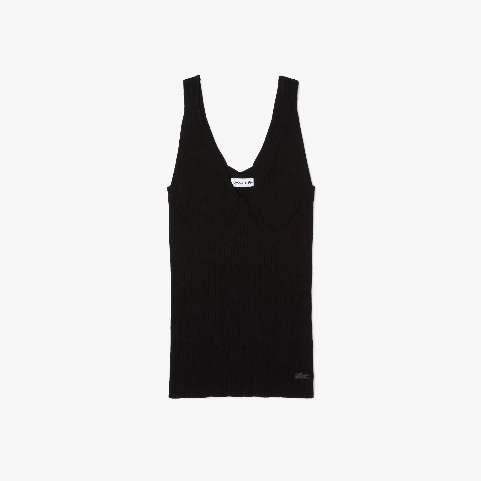 Lacoste Women's Lacoste Seamless Ribbed Knit Tank Top. 2