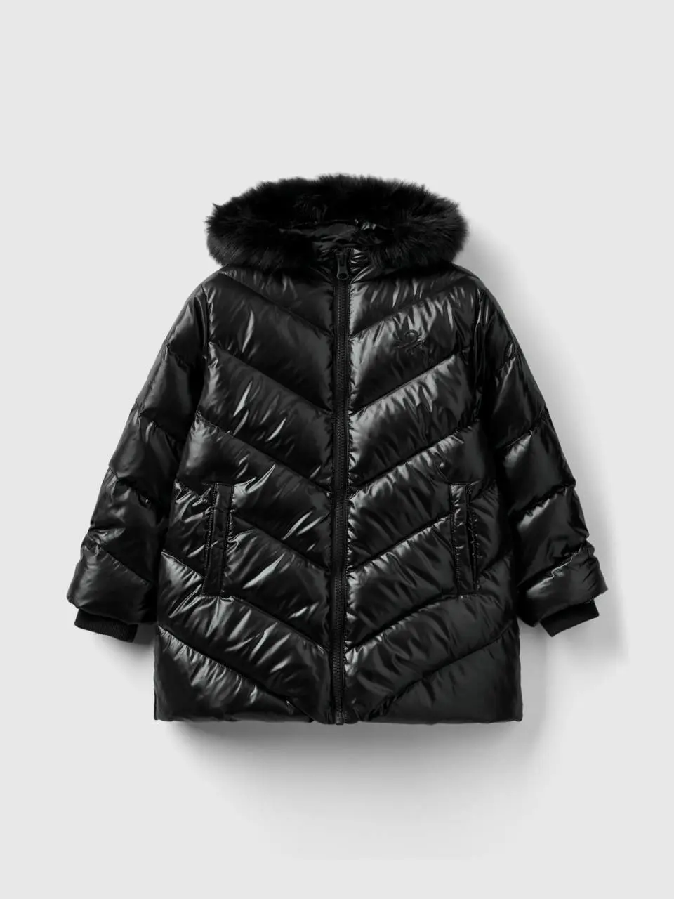 Benetton "rain defender" padded jacket with hood. 1