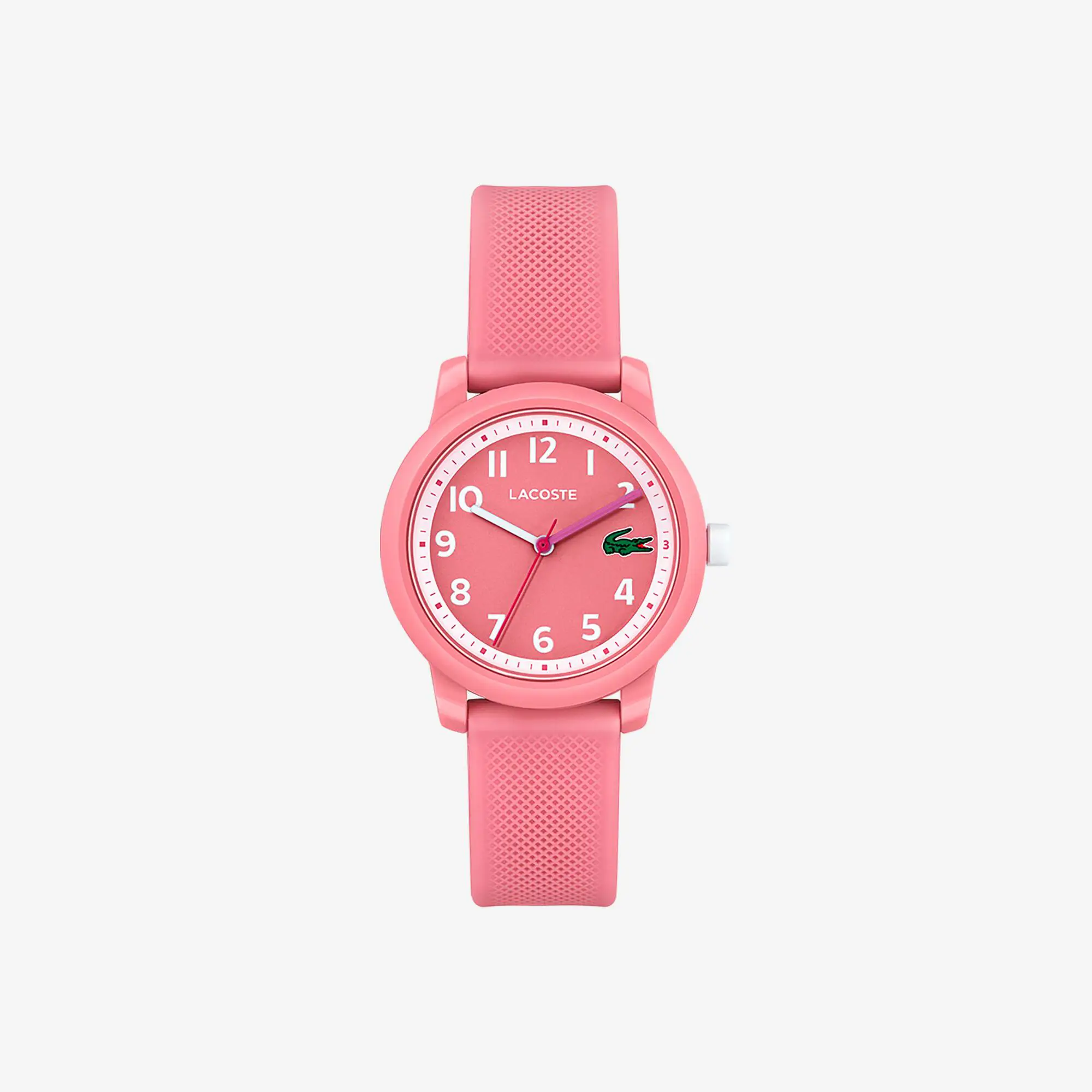 Lacoste Kids’ Lacoste.12.12 Pink Silicone Strap Watch. 2