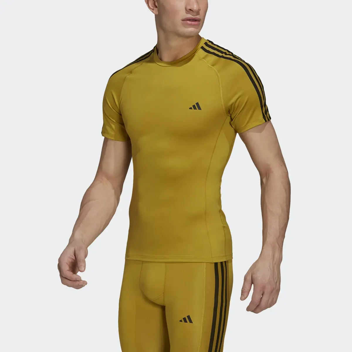 Adidas Techfit 3-Stripes Training Tee. 1