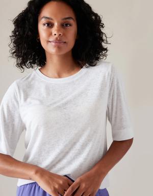 Athleta Breezy Serene Tee white