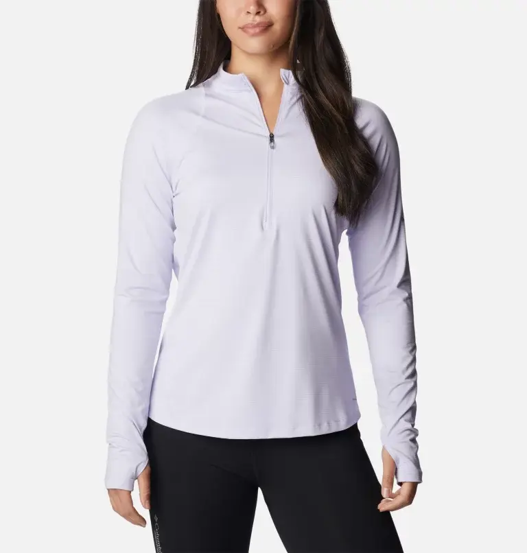 Columbia Women's Endless Trail™ Half Zip Mesh Long Sleeve Shirt. 1