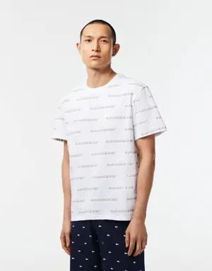 Men’s Lacoste Cotton Jersey Logo Print Lounge T-shirt