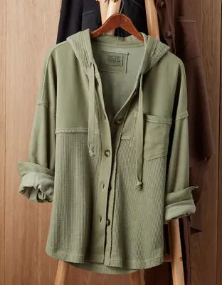 American Eagle Big Hug Hooded Shacket. 2 American Eagle Big Hug Hooded Shacket. 2