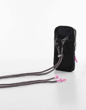 Mobile case with string