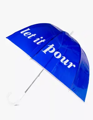 Let It Pour Clear Umbrella