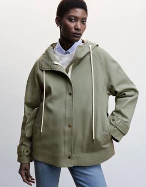 Hooded cotton parka