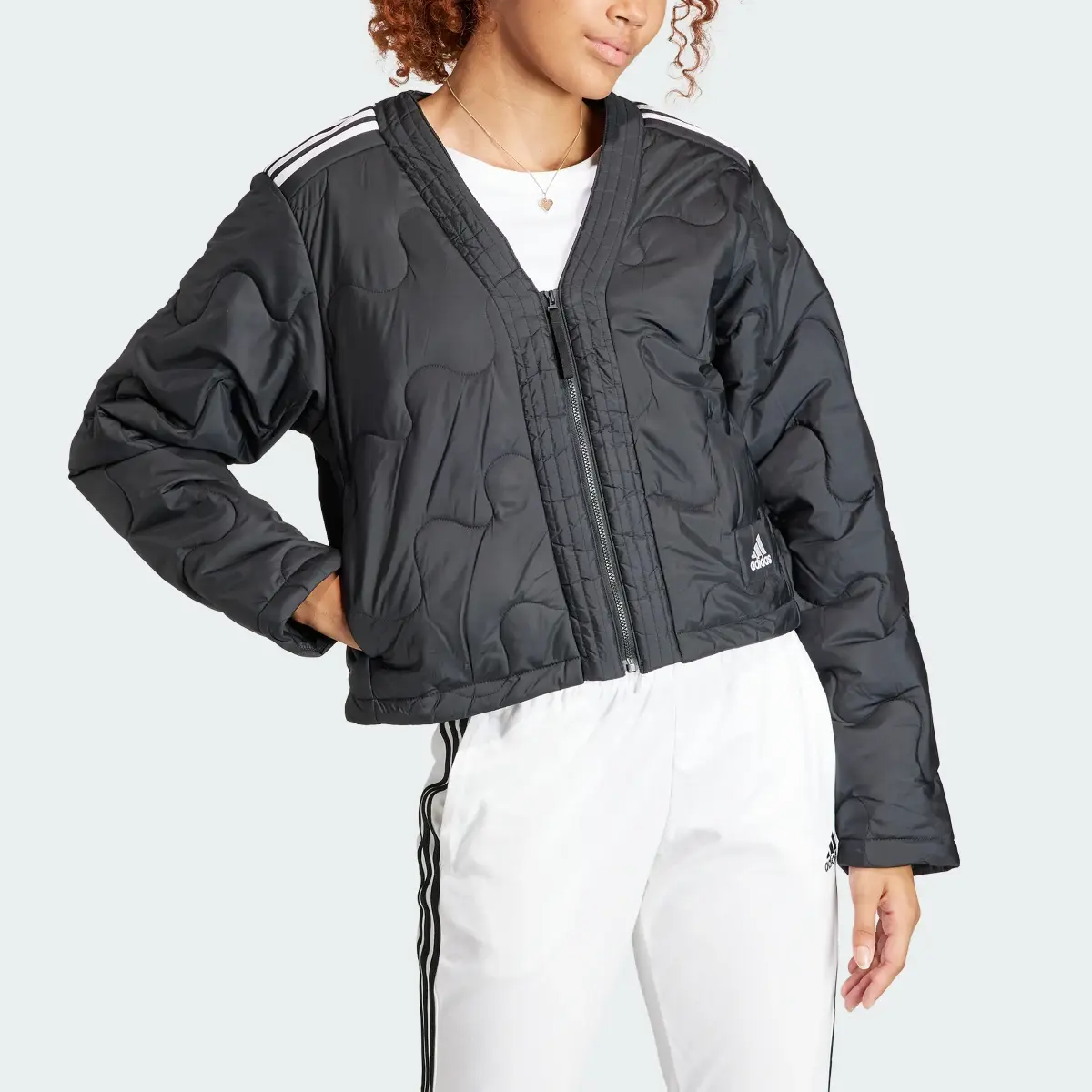 Adidas Nuganic Crop Light Insulation Jacket. 1