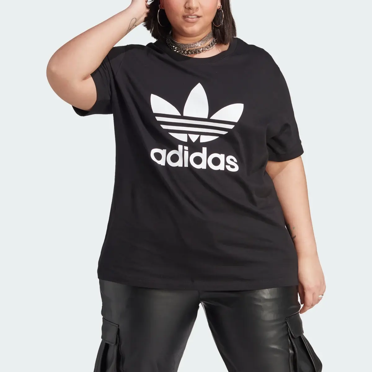 Adidas Adicolor Classics Trefoil T-Shirt (Plus Size). 1